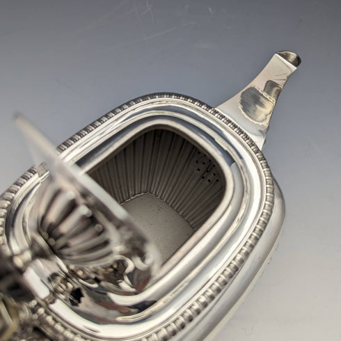 1897 British Antique Sterling Silver Bachelor Teapot 373g James Dixon